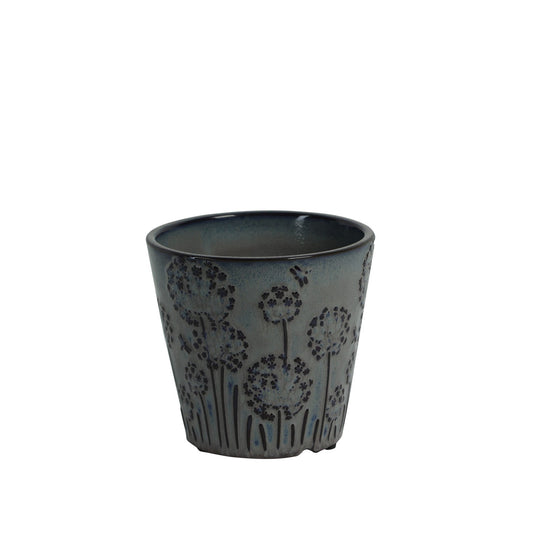 Hortus Dark Grey Lithgow Seed Head Pot (12.5cm H x 13cm Dia)