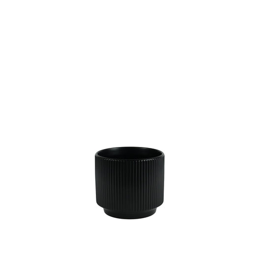 Matt Black Hortus Tokyo Pot (16x14cm)