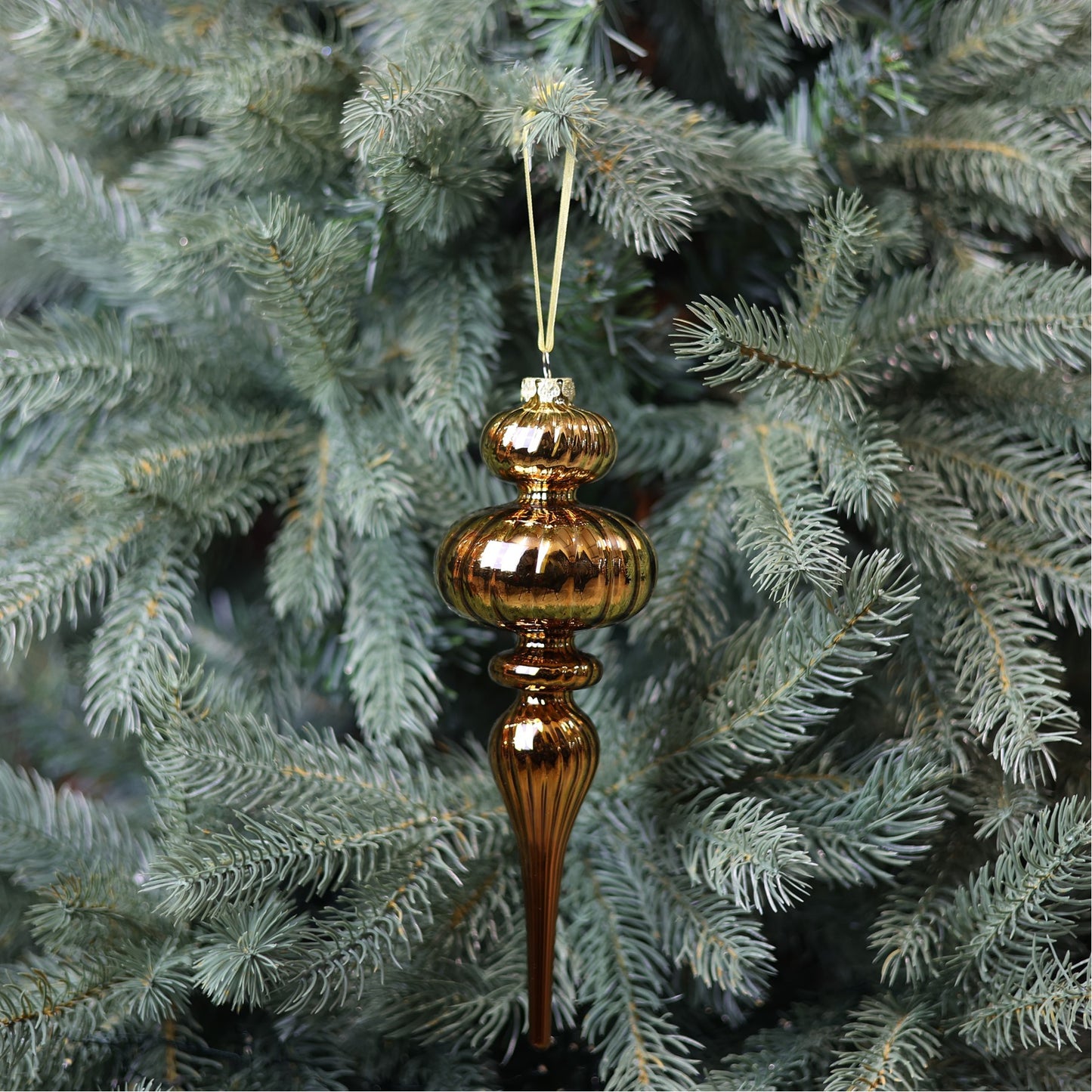 Antique Gold Glass Elegance Finial