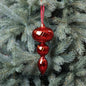 Red Glass Trio Finial (22cm)