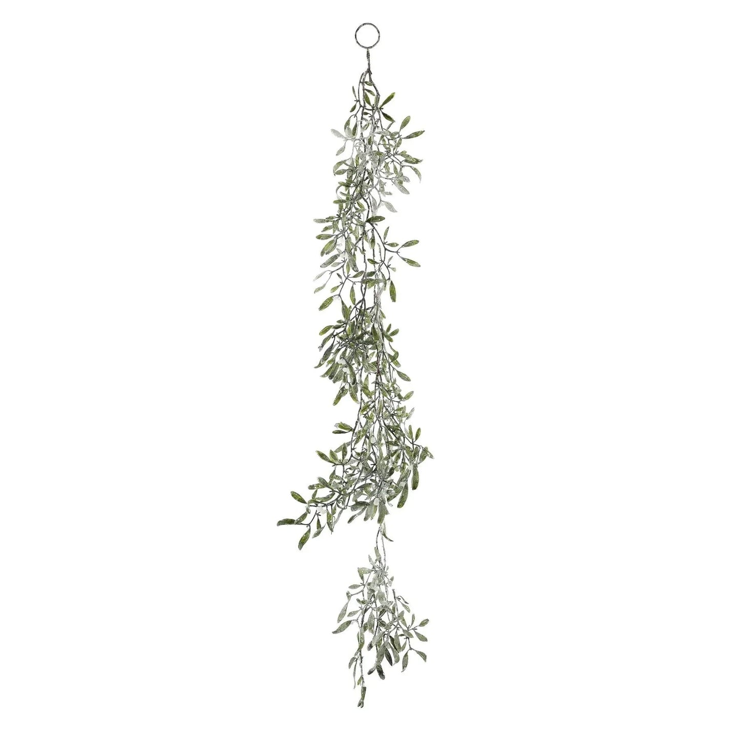 Artificial green foliage hanging wall decor with ring for home decoration