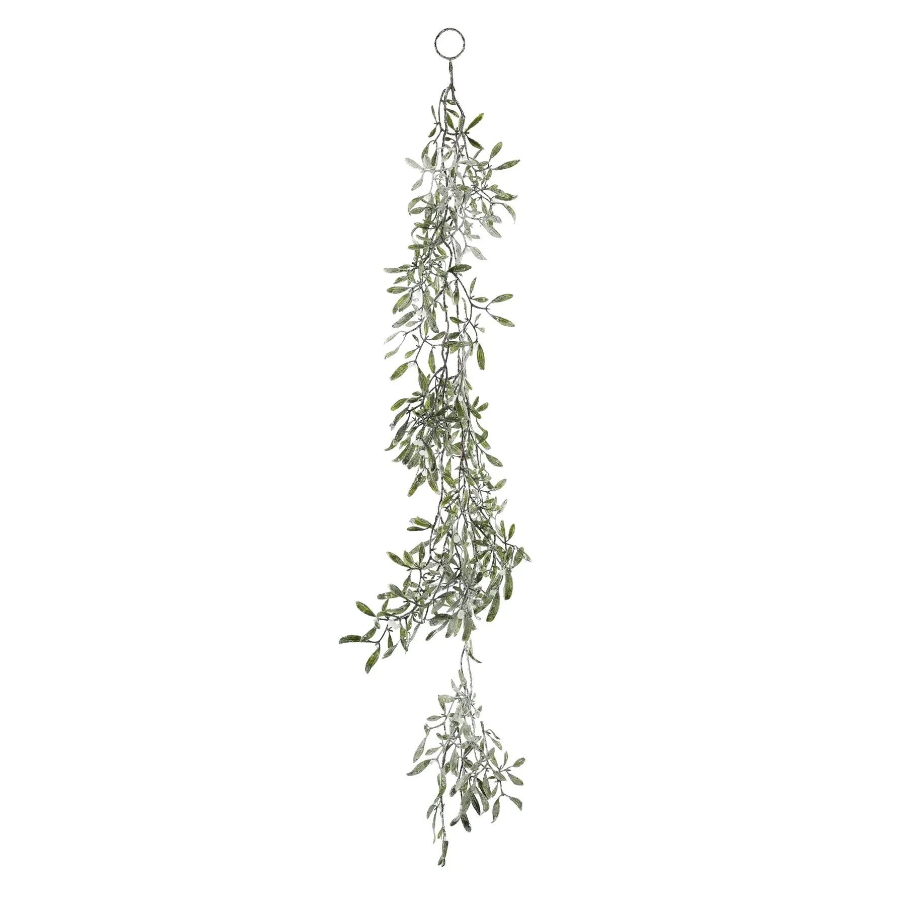 Artificial green foliage hanging wall decor with ring for home decoration