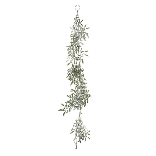 Artificial green foliage hanging wall decor with ring for home decoration