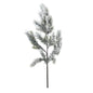 Artificial pine branch with frosted snow effect, perfect for winter home décor