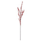 Artificial red berry branch stem for home décor and festive floral arrangements
