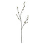 Artificial floral branch with small white berries and green leaves for home decor