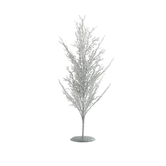 Sparkly silver decorative tree for home décor and festive centerpieces
