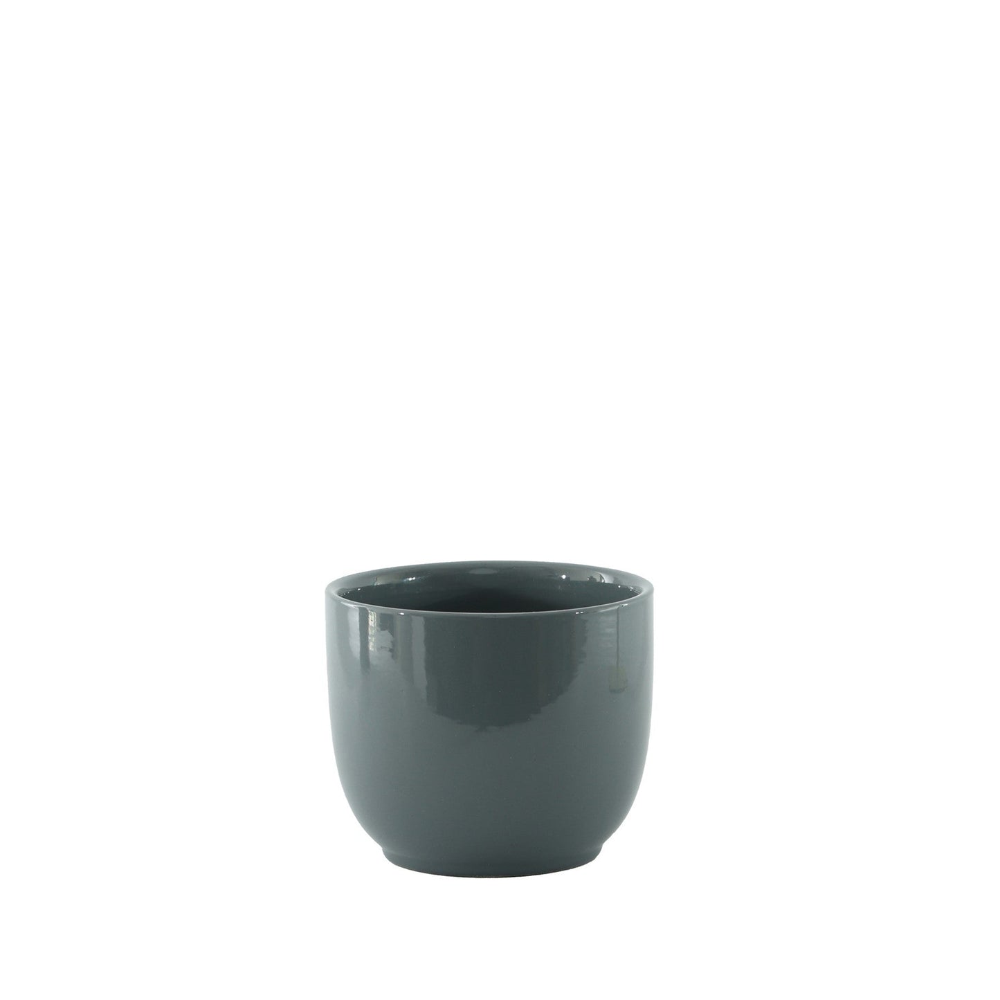 Glossy Grey Hortus Cairo Pot (12x10cm)