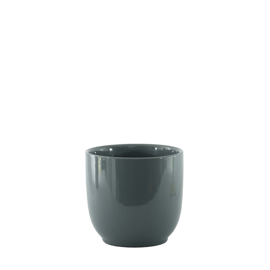 Glossy Grey Hortus Cairo Pot (12.5x12cm)