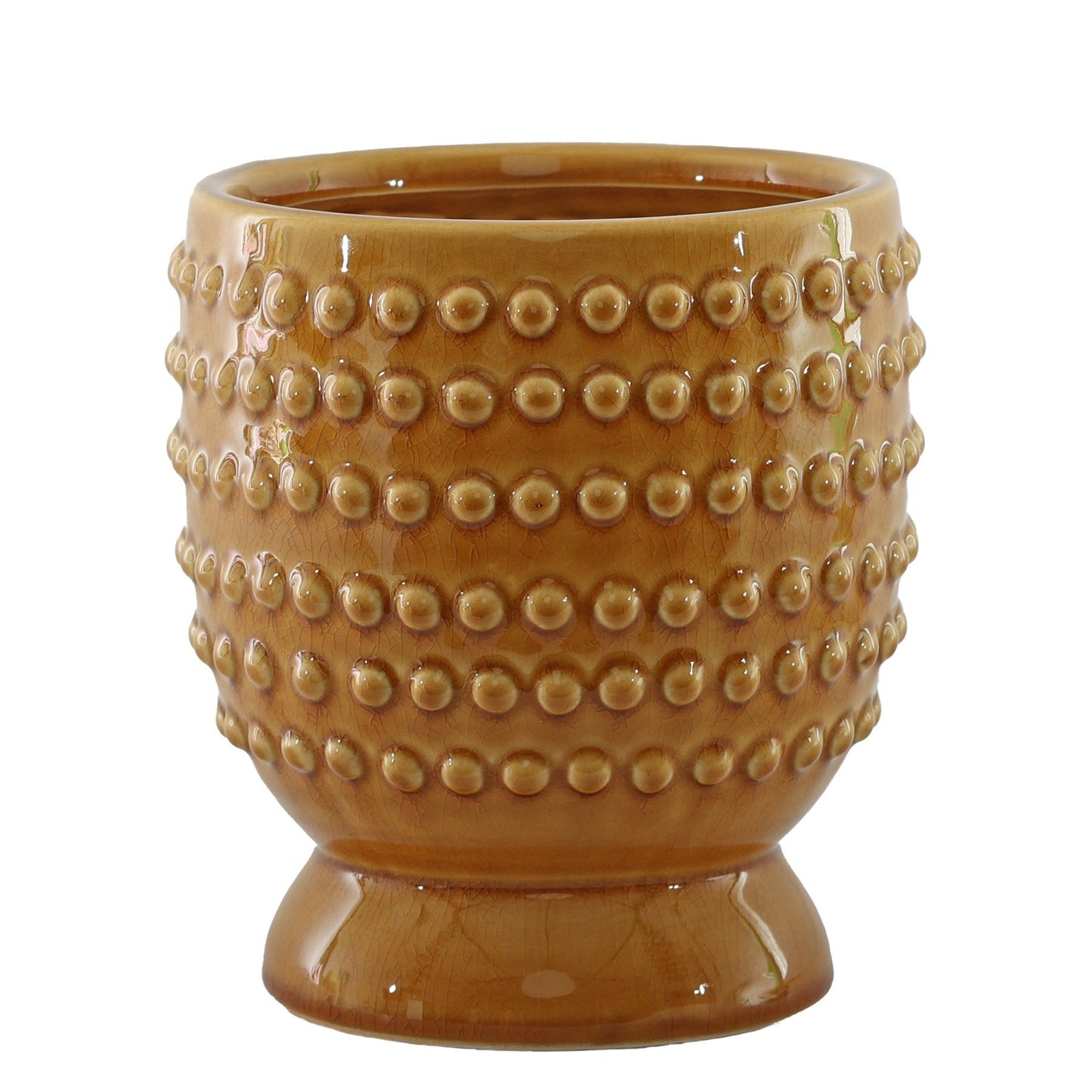 Yellow Hortus Hobart Footed Pot (22.5x25cm)