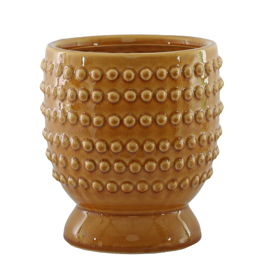 Yellow Hortus Hobart Footed Pot (22.5x25cm)
