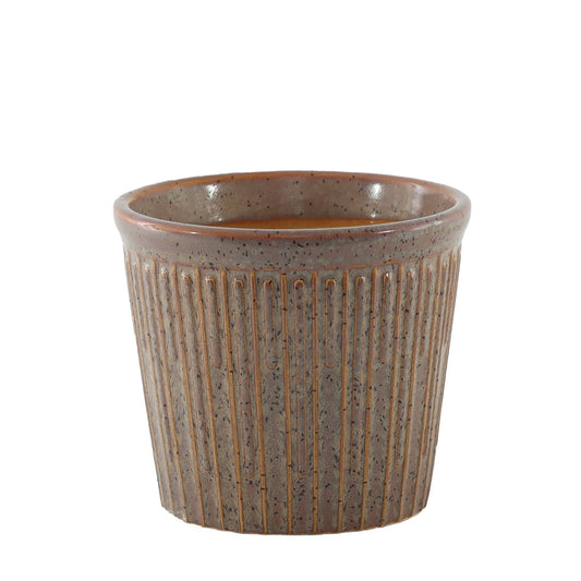 Brown Hortus Hamilton Linea Pot (20 x 18.5cm)