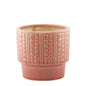Hortus Salmon Pink Warwick Dimple Pot (19cm H x 21cm Dia)