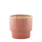 Hortus Salmon Pink Warwick Dimple Pot (14.5cm H x 15.5cm Dia)