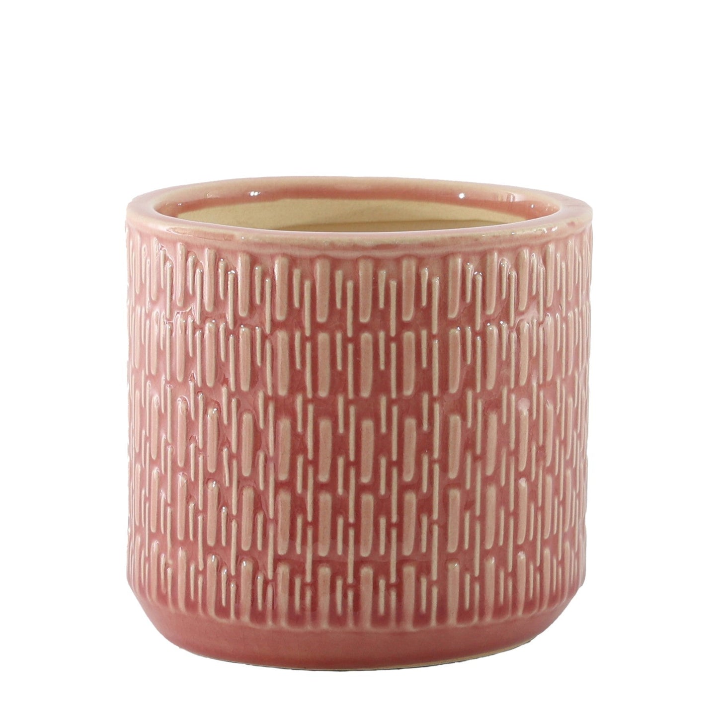 Hortus Salmon Pink Gosford Pot (22cm H x 22.5cm Dia)