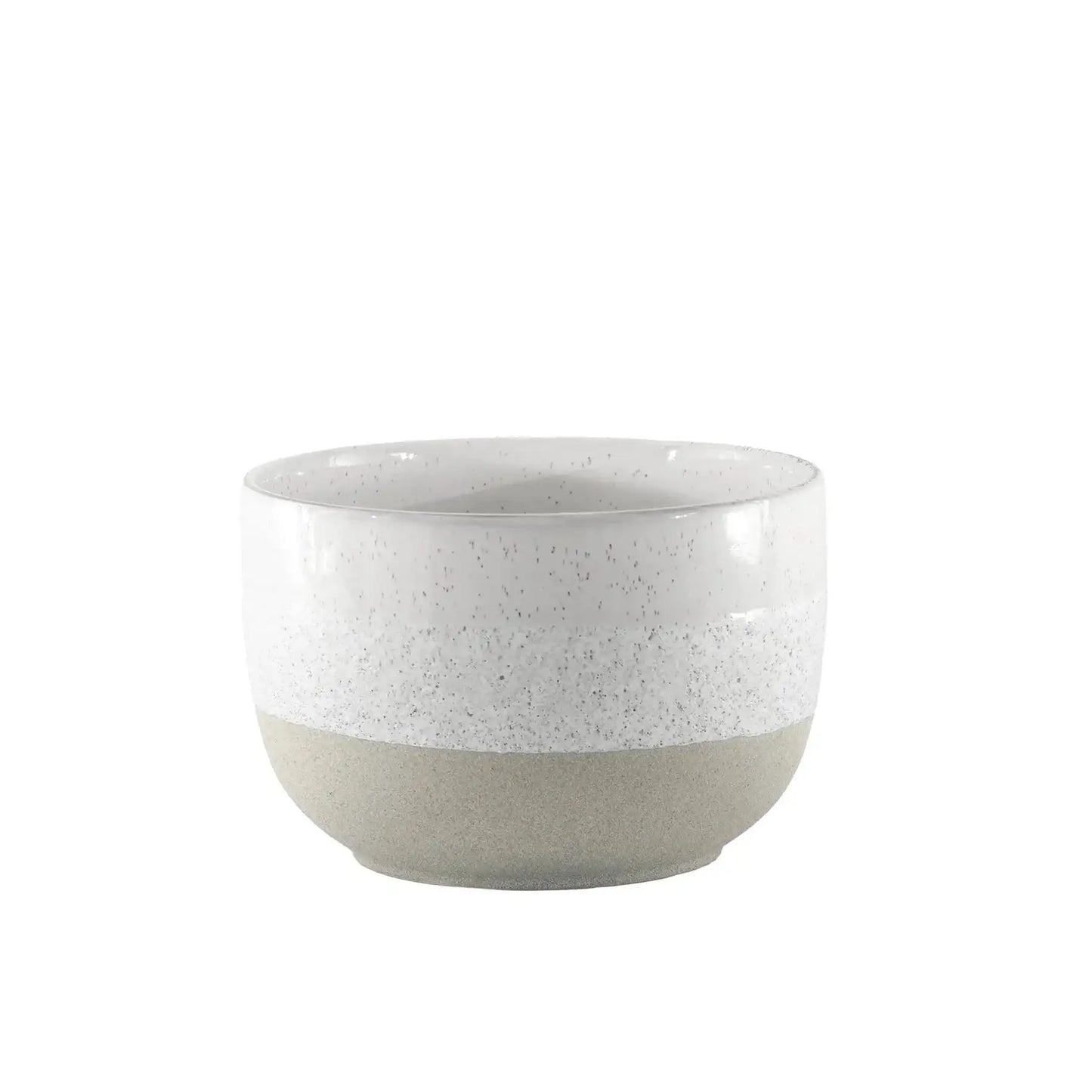 Hortus Grey and White Bordeaux Stoneware Pot (14cm H x 21cm Dia)