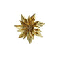 Metallic Clip Poinsettia - Gold - 20cm