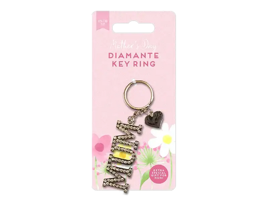 Mum Diamante Keyring