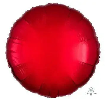 Shiny red round foil balloon for celebrations and festive decorations