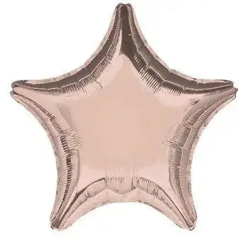 Rose gold star foil balloon for party decoration or celebration events
