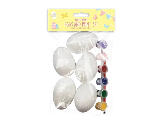 Polystyrene Eggs &amp; Paint Set
