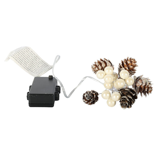 Outdoor Light White Berry Garland x 15 LED (180cm))