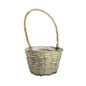 Grey Wash Round Split Willow Basket Handle (23cm Dia)