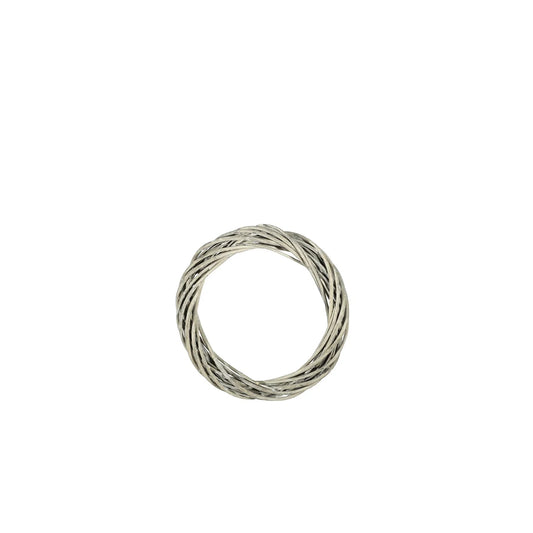 Grey Unpeeled Willow Ring with White Wash (20cm)