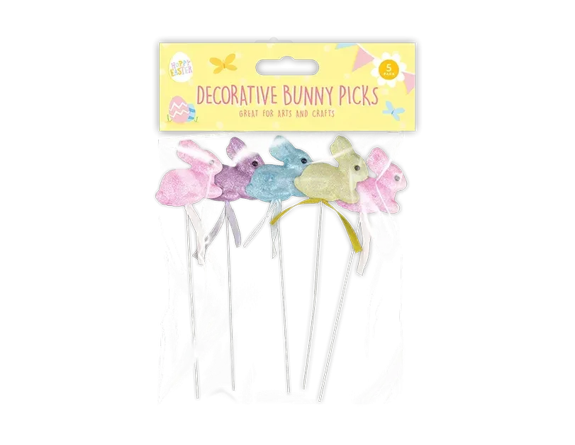 Pack of 5 Mini Bunny Decorative Picks