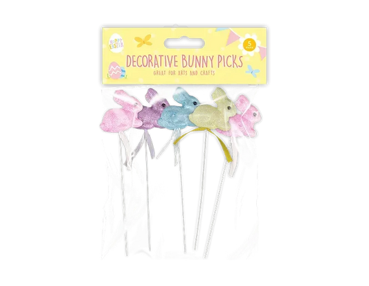 Pack of 5 Mini Bunny Decorative Picks