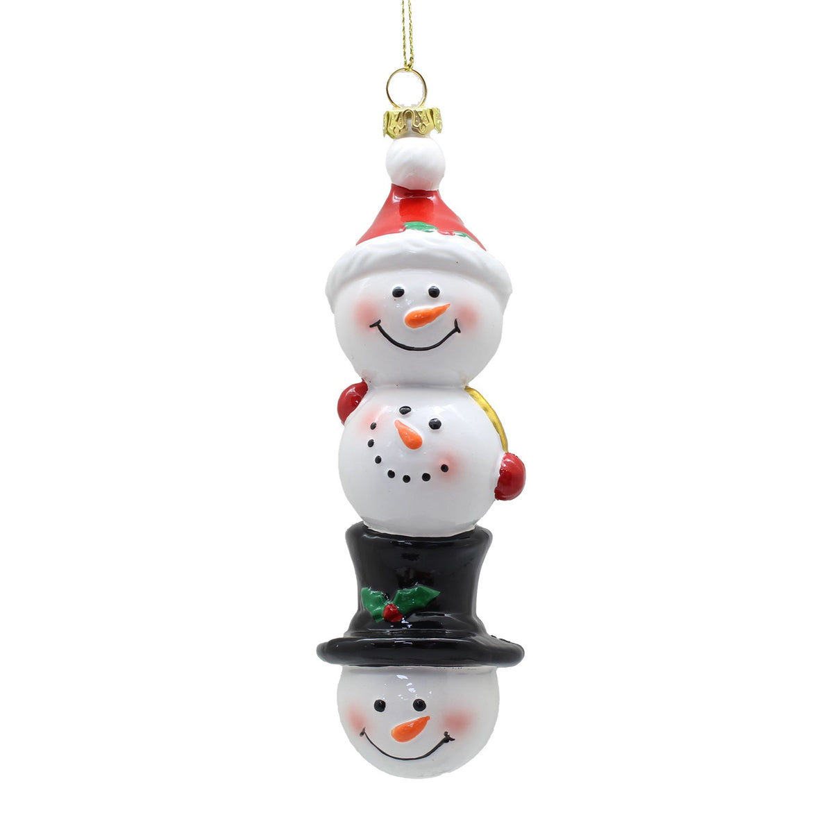 Discover the Jolly Snowman Head Trio Hanging Ornament (15cm) at Bristow Direct