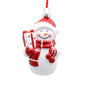 Discover the White Red Snowman with Gift Hanging Ornament (10cm) at Bristow Direct