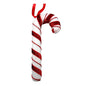 Red and white glittered candy cane ornament with hanging ribbon, Christmas holiday décor