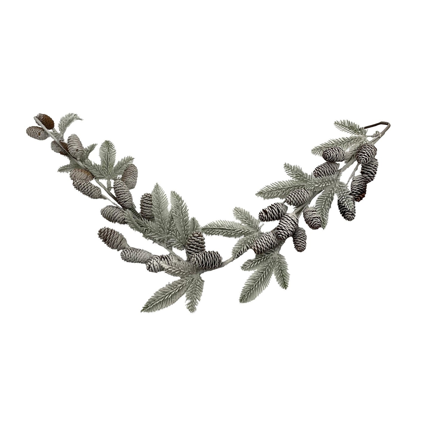 Frosted Pine Cone &amp; Foliage Garland (150cm)