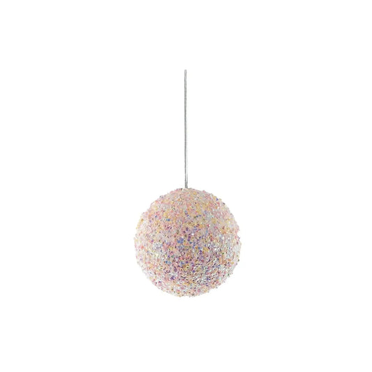Pink Pastel Sparkle Bauble (10cm)