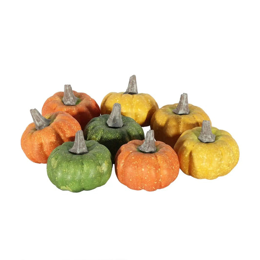 Assorted Coloured Pumpkins (Pack of 8)