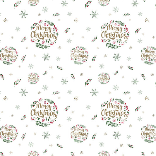 Merry Christmas Frosted Cello Film (80cm x 50cm)