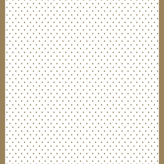 Gold Hearts Frosted Cello Film (80cm x 50m)