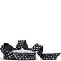 Black with White Polka Dot Ribbon 15mm