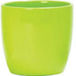 Glossy lime green ceramic planter pot, modern minimalist home decor accent