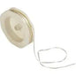 White satin ribbon spool for gift wrapping and home décor projects