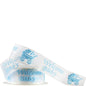 Blue Welcome Baby Organza Ribbon 25mm