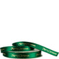Green &amp; Gold Merry Christmas Satin Ribbon (10mm)