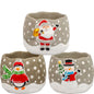 Christmas Characters Concrete Pot Trio