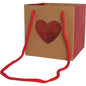 Diamond Heart Cube Kraft Bag (Pack of 10)