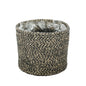 Natural &amp; Black Jute Rope Basket (16x14cm)