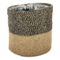 Black &amp; Natural Jute Braided Rope Basket (20 x 20cm)