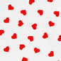 Red heart pattern on white background, perfect for romantic or festive gift wrapping.