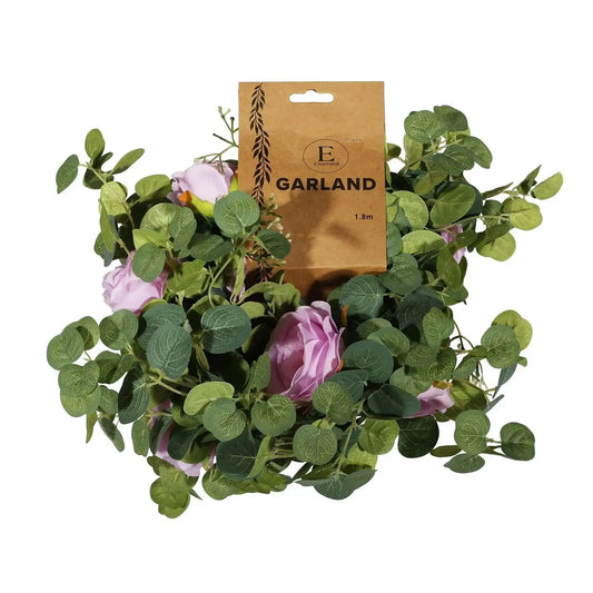 Essential Light Purple Rose Mixed Garland