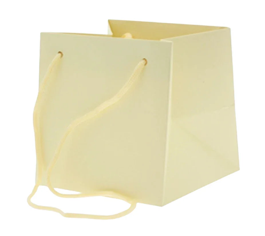 Small Ivory Hand Tie Bag